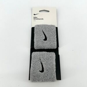Nike Swoosh Wristbands Color: Gray 2 Pcs Pack